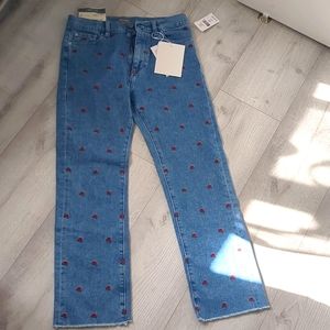 Emie straight high rise jeans